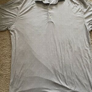 Johnnie O Medium Featherweight Geometric Print Polo